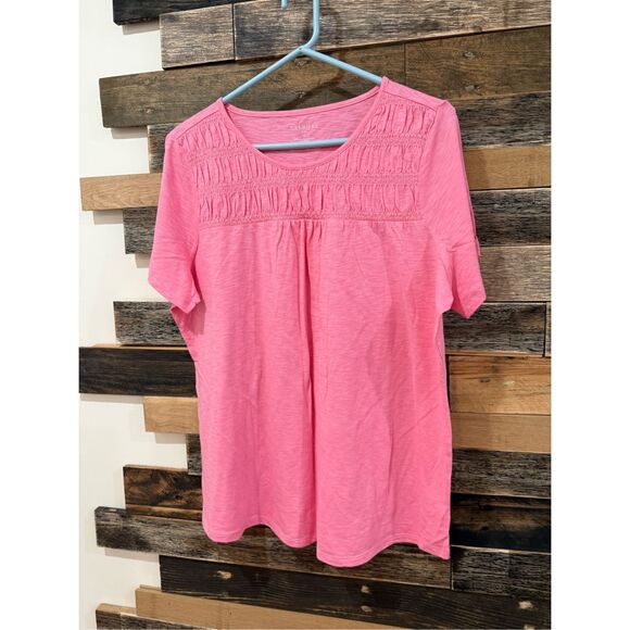 Talbots NWOT pink short sleeve top sz 1X - Picture 1 of 6